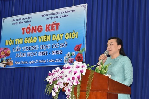 Hội nghị Tổng kết hội thi giáo viên dạy giỏi cấp THCS năm học 2021 - 2022