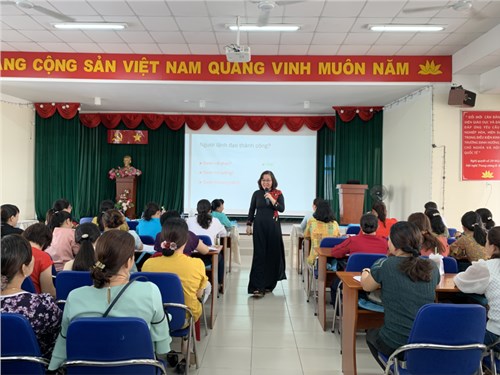Tập huấn lớp Kỹ năng giao tiếp, ứng xử cho CBQL, Chủ lớp, chủ nhóm các đơn vị mầm non công lập và ngoài công lập.