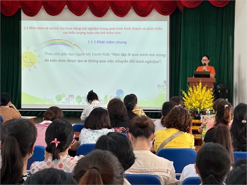 Chuyên đề  Bồi dưỡng kỹ năng tổ chức các hoạt động trải nghiệm nhằm hình thành và phát triển các biểu tượng toán cho trẻ 