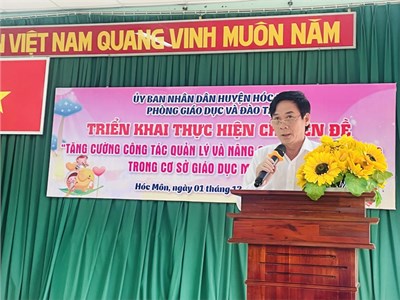 Triển khai chuyên đề xây dựng và giữ vững đạo đức nhà giáo trong các cơ sở giáo dục mầm non.