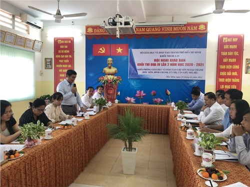 Phòng giáo dục và đào tạo huyện hóc môn tham dự hội nghị giao ban khối thi đua iv- lần 2-năm học 2020-2021