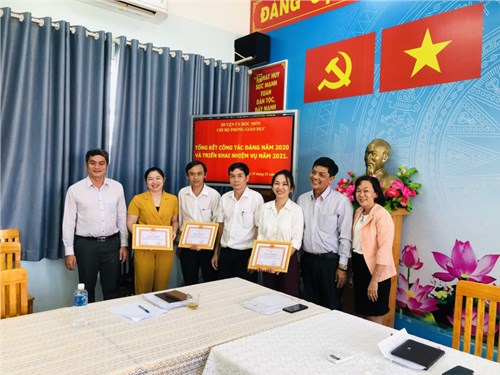 Chi bộ phòng giáo dục- tổng kết công tác đảng năm 2020 và triển khai nhiệm vụ năm 2021.