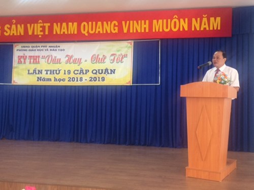 Lễ khai mạc cuộc thi “văn hay – chữ tốt” cấp quận lần thứ 19
