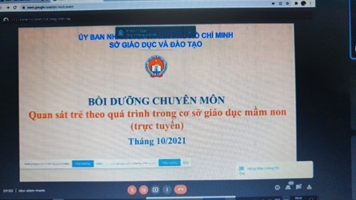 LỚP BỒI DƯỠNG CHUYÊN MÔN BẬC HỌC MẦM NON tháng 10 - Năm học : 2021 – 2022