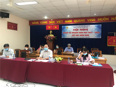 Hội nghị duyệt kế hoạch năm học 2021 - 2022 giáo dục mầm non