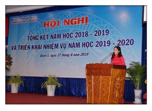 Hội nghị Tổng kết năm học 2018 - 2019 và triển khai nhiệm vụ năm học 2019 - 2020 của Ngành Giáo dục và Đào tạo Quận 1
