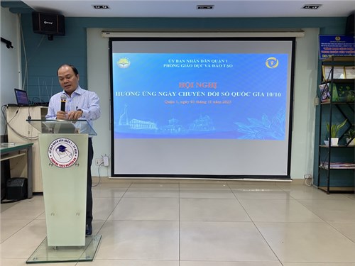 Phòng Giáo dục và Đào tạo Quận 1 tổ chức hội nghị hưởng ứng ngày chuyển đổi số Quốc gia 10/10