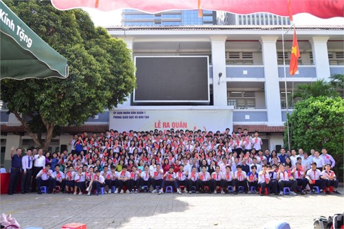 Phòng Giáo dục và Đào tạo tổ chức Lễ ra quân đội tuyển học sinh giỏi lớp 9 Quận 1 tham dự kỳ thi học sinh giỏi cấp Thành phố năm học 2022 - 2023