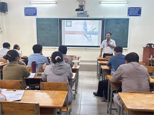Phòng Giáo dục và Đào tạo tập huấn công tác tuyển sinh vào lớp 10 năm học 2023 – 2024 cho các trường trung học cơ sở