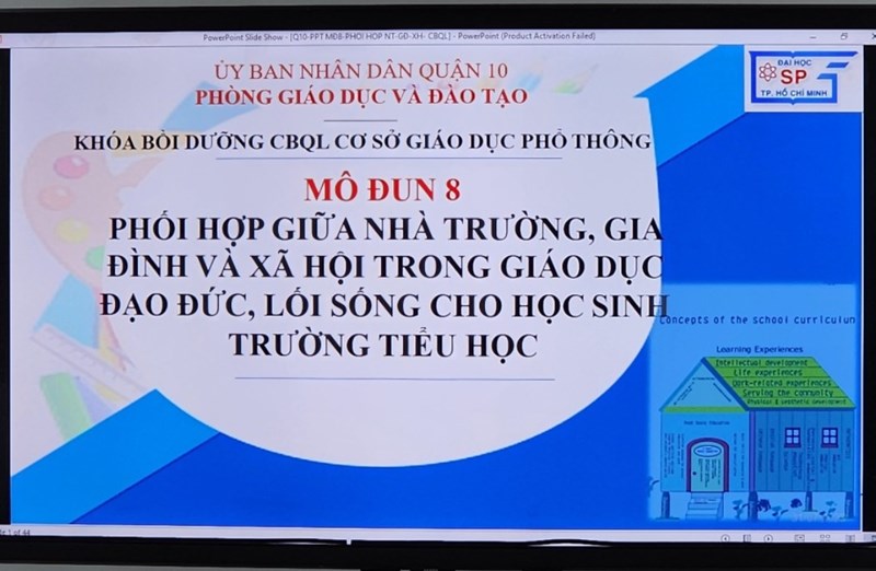 Bồi dưỡng đại trà trực tiếp mô đun 8 Chương trình giáo dục phổ thông 2018