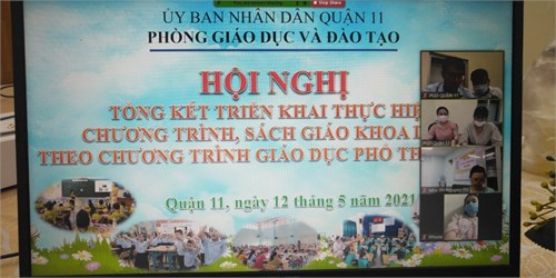 Hội nghị  trực tuyến tổng kết triển khai thực hiện chương trình, sách giáo khoa lớp 1 theo chương trình giáo dục phổ thông 2018