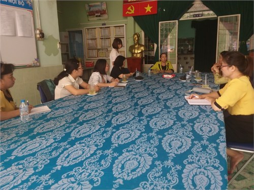 Trường MN Họa Mi 1 đón Phòng Mầm non Sở Giáo dục và Đào tạo kiểm tra kỹ thuật về việc xây dựng trường MN đạt chuẩn quốc gia
