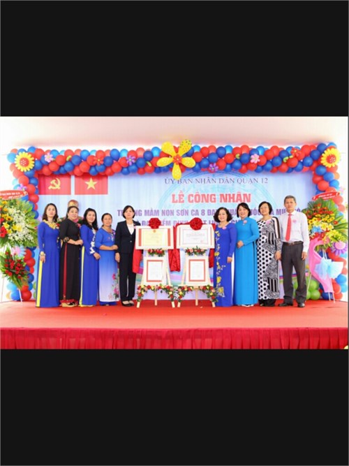 Lễ công nhận trường MN Sơn Ca 8 đạt chuẩn quốc gia mức độ 1 và đạt Kiểm định chất lượng giáo dục mức độ 3