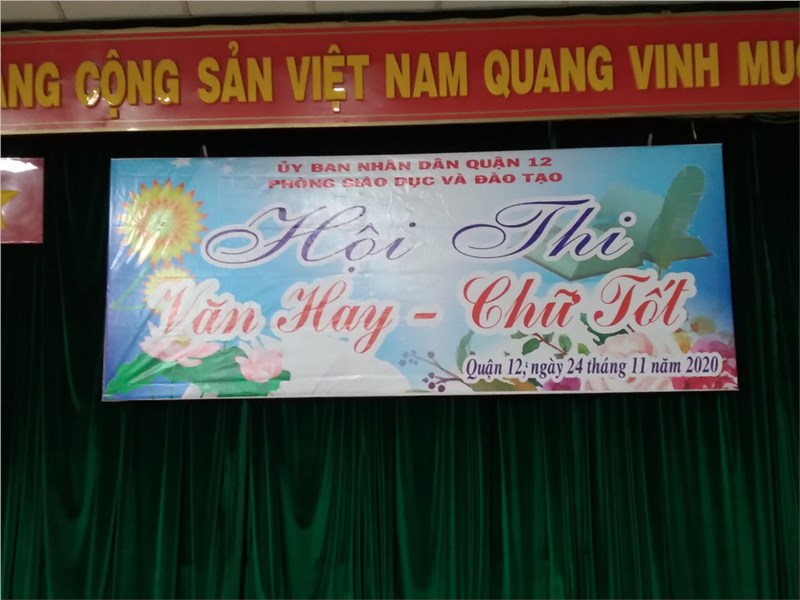 Hội thi  văn hay chữ tốt cấp quận  năm 2020