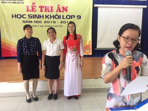 Ủy ban nhân dân quận 2 tổ chức buổi lễ trao các Quyết định Bổ nhiệm lại Phó Hiệu trưởng các Trường Trung học cơ sở quận.