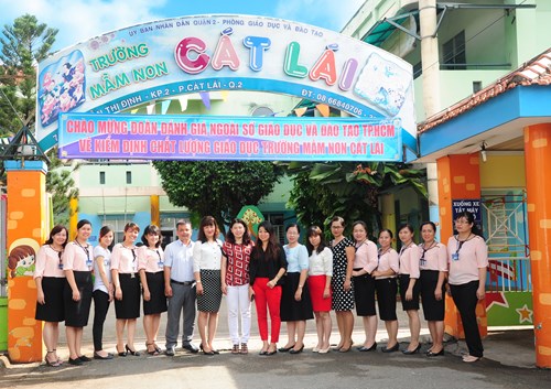 Trường Mầm non Cát Lái quận 2 đạt cấp độ 3 về kiểm định chất lượng giáo dục.