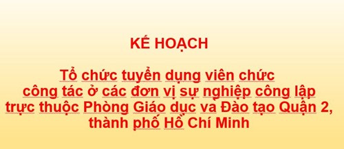Kế hoạch tuyển dụng