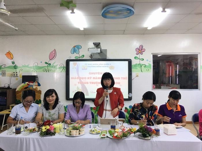 Trường Mầm Non 6 triển khai chuyên đề Thành Phố   Giáo dục kỹ năng sống cho trẻ trong trường mầm non  