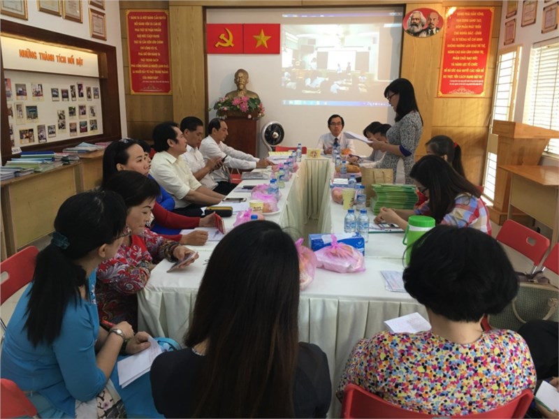 Kiểm tra công tác quản lý chuyên môn của Hiệu trưởng trường Tiểu học Phan Đình Phùng về Tổ chức thực hiện quy chế chuyên môn