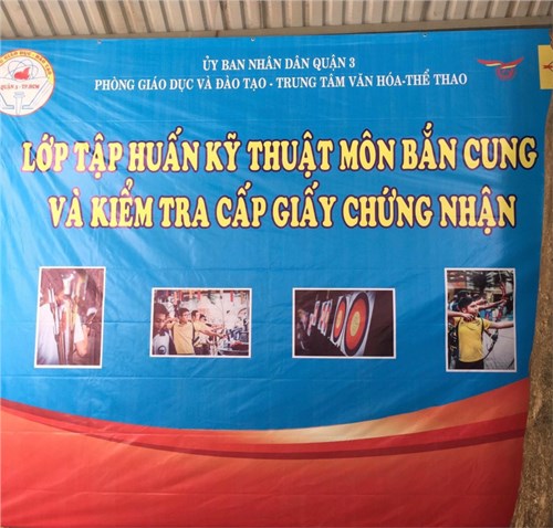 Chuyên đề môn Thể dục cấp quận về tập huấn kỹ thuật môn bắn cung và kiểm tra - cấp giấy chứng nhận