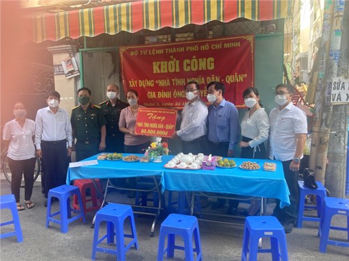 Quận 3 tổ chức Lễ khởi công xây dựng “Nhà tình nghĩa Quân - Dân” năm 2022