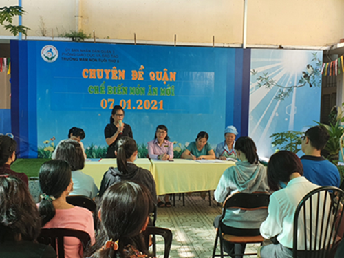 Chuyên đề  Xây dựng khẩu phần dinh dưỡng và chế biến món ăn mới phù hợp độ tuổi và đối tượng: Đậu kỷ ky sốt trứng muối phủ chà bông 