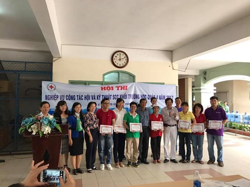 Hội thi nghiệp vụ công tác hội và kỹ thuật sơ cấp cứu khối trường học Quận 4 năm 2017