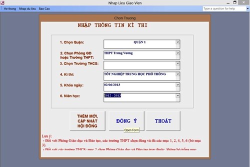Lập danh sách cán bộ, giáo viên, nhân viên tham gia hội đồng coi thi, chấm thi Tuyển sinh vào lớp 10 trung học phổ thông năm 2019
