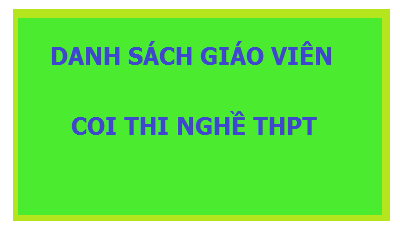 Danh sách giáo viên THCS Quận 4 coi thi nghề THPT ngày 14/5/2016