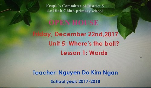 22/12/2017: Tiểu học tổ chức chuyên đề cụm OPEN HOUSE