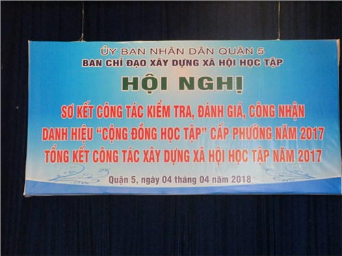 Hội nghị Sơ kết công tác kiểm tra, đánh giá, công nhận danh hiệu “Cộng đồng học tập”.