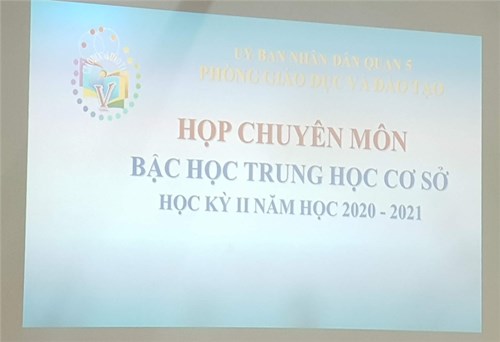 THCS: Họp giao ban chuyên môn khối Trung học cơ sở tháng 4/2021.