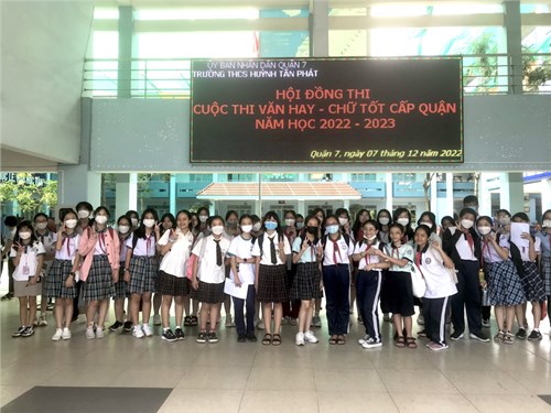 57 học sinh THCS tham gia Hội thi “Văn hay chữ tốt” cấp Quận lần thứ 23, năm học 2022-2023