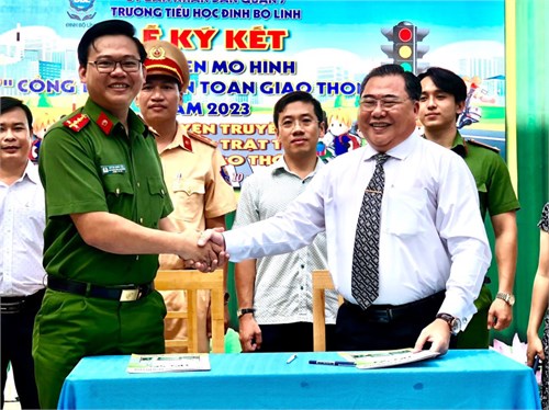 Lễ ký kết thực hiện mô hình Cổng trường an toàn giao thông năm 2023