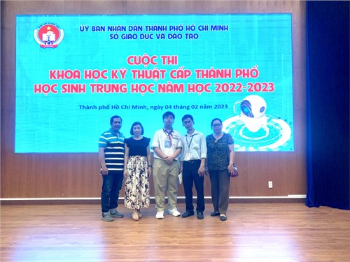 Sáng 04/02/2023, học sinh quận 7 tham gia vòng chung kết kì thi Khoa học kỹ thuật cấp Thành phố  học sinh Trung học năm học 2022-2023