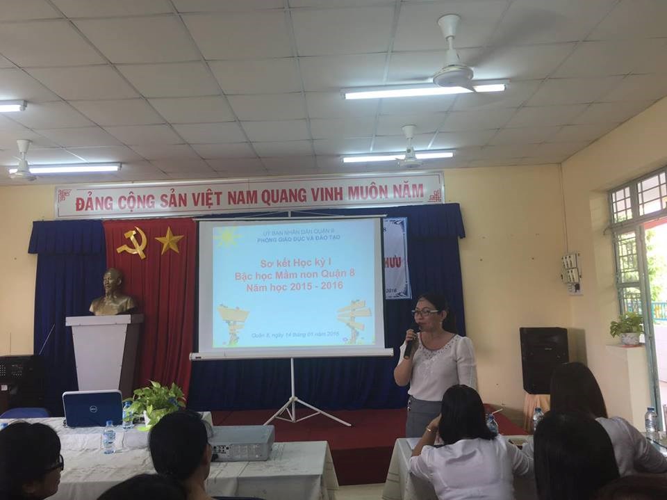 Sơ kết Học kỳ I năm học 2015-2106 bậc học Mầm non Quận 8