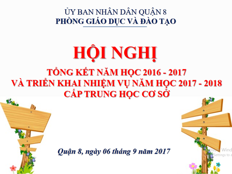 Báo cáo tổng kết năm học 2016-2017 và triển khai nhiệm vụ giáo dục bậc trung học cơ sở năm học 2017-2018
