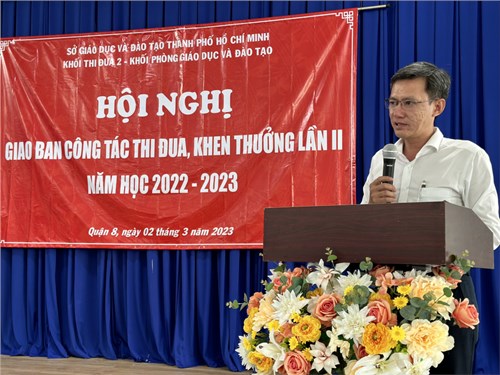 Hội nghị giao ban công tác thi đua, khen thưởng lần II - Năm học 2022 - 2023 - Khối thi đua 2 - Khối Phòng Giáo dục và Đào tạo