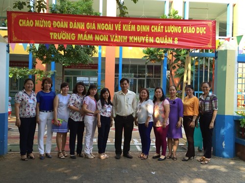 Trường MN Vành Khuyên đón Đoàn Đánh giá ngoài