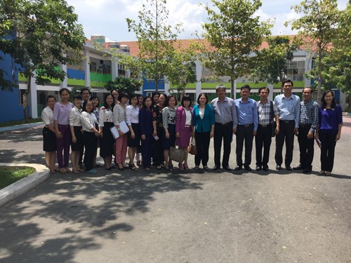 Đoàn thẩm định Chuẩn Quốc gia Sở Giáo dục đến thẩm định tại Trường MN Bông Sen