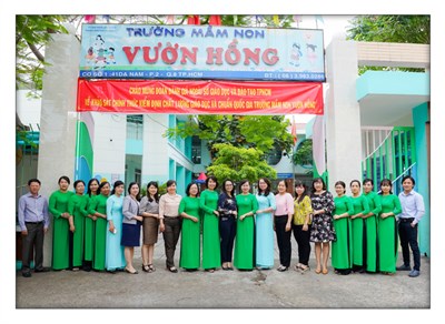Khảo sát chính thức kiểm định chất lượng giáo dục và Chuẩn Quốc gia tại Trường Mầm non Vườn Hồng, Phường 2.