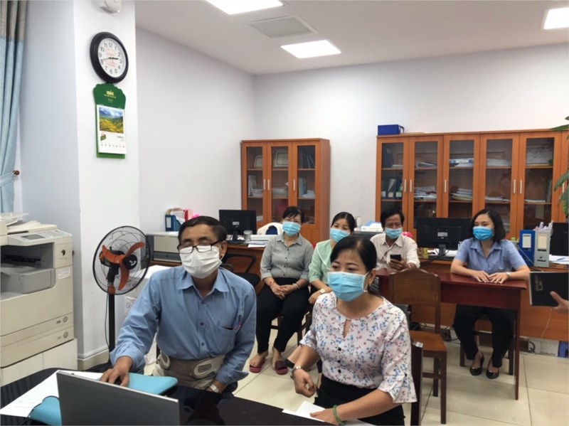 Họp giao ban trực tuyến bậc THCS