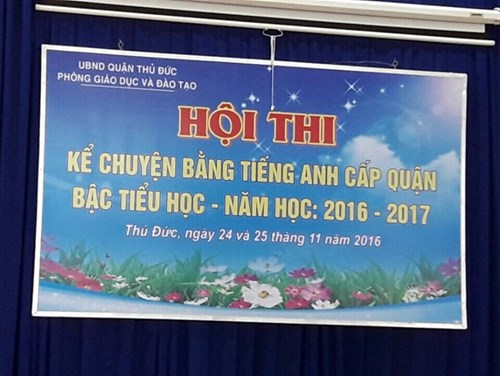 Hội thi kể chuyện bằng Tiếng Anh cấp Quận - bậc Tiểu học NH: 2016-2017