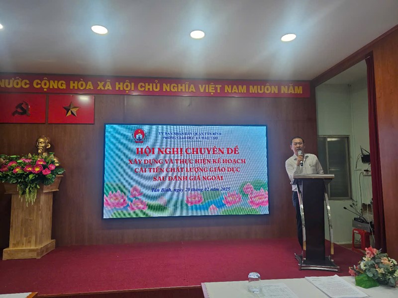 Chuyên đề “Xây dựng và thực hiện kế hoạch cải tiến chất lượng giáo dục sau đánh giá ngoài” của Bậc học mầm non Phòng Giáo dục và Đào tạo quận Tân Bình