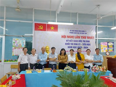 Hội nghị Ký kết giao ước thi đua 
Khối thi đua 21 - Khối Tiểu học lần thứ nhất
năm học 2023 - 2024
