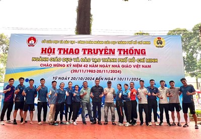 Phòng Giáo dục và Đào tạo quận Bình Tân đạt thành tích cao tại Hội thao Công đoàn Ngành Giáo dục Thành phố Hồ Chí Minh chào mừng kỷ niệm 42 năm Ngày Nhà giáo Việt Nam 20/11/1982-20/11/2024