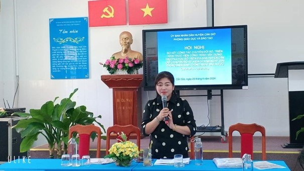 Hội nghị sơ kết công tác triển khai thực hiện Công trình xây dựng trường học số trên địa bàn huyện Cần Giờ