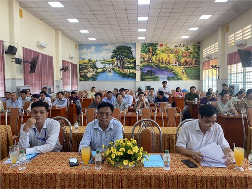 Sơ kết công tác triển khai công trình xây dựng 50 trường học số chào mừng kỷ niệm 50 năm ngày giải phóng miền nam, thống nhất đất nước cấp trung học cơ sở.