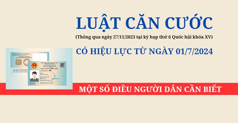 Những điểm mới của luật căn cước năm 2023.