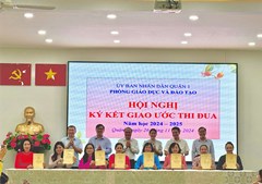 Ngành giáo dục và đào tạo quận 1 ký kết giao ước thi đua năm học 2024 - 2025